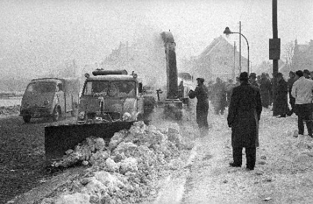Snow removal, Hansherbert Wirtz, Cologne, 1956